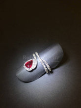 將圖片載入圖庫檢視器 Open-Space Ruby Diamond Ring