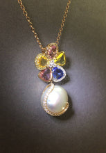 將圖片載入圖庫檢視器 Multi-color Sapphire Pearl Pendant