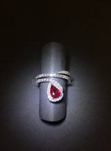將圖片載入圖庫檢視器 Open-Space Ruby Diamond Ring