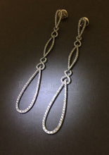 將圖片載入圖庫檢視器 Abstract Open Drop Diamond Earrings