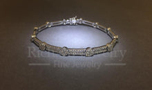 Load image into Gallery viewer, Double-row Halo-link Diamond Bracelet
