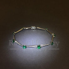將圖片載入圖庫檢視器 Diamond Emerald Bracelet