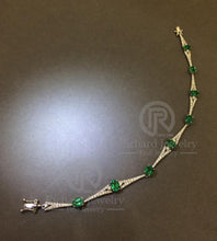 將圖片載入圖庫檢視器 Diamond Emerald Bracelet