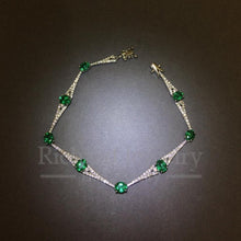 將圖片載入圖庫檢視器 Diamond Emerald Bracelet