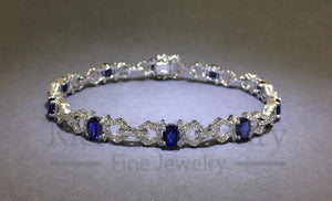 Blue Sapphire Diamond Bracelet