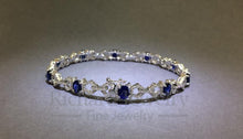 將圖片載入圖庫檢視器 Blue Sapphire Diamond Bracelet