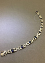 將圖片載入圖庫檢視器 Blue Sapphire Diamond Bracelet