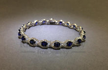 將圖片載入圖庫檢視器 Blue Sapphire Diamond Bracelet