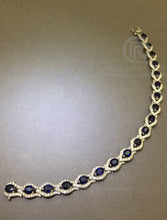 將圖片載入圖庫檢視器 Blue Sapphire Diamond Bracelet