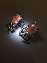 Load image into Gallery viewer, Corundum Multi-color Sapphire Diamond Earrings
