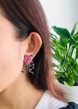 將圖片載入圖庫檢視器 Corundum Multi-color Sapphire Diamond Earrings