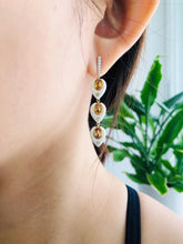 將圖片載入圖庫檢視器 Contemporary Sapphire & Agate Drop Earrings