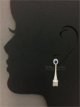 將圖片載入圖庫檢視器 Blue Sapphire Chandelier Diamond Earrings