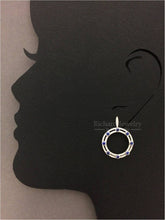 將圖片載入圖庫檢視器 Open Circle Diamond Sapphire Earrings