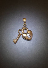 Load image into Gallery viewer, Key and Heart Lock Pendant
