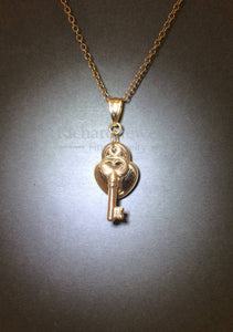 Key and Heart Lock Pendant