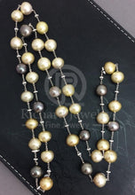 Load image into Gallery viewer, Multi-color Pearl Station Necklace
