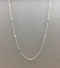 画像をギャラリービューアに読み込む, Blue Sapphire Diamond Necklace