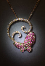 將圖片載入圖庫檢視器 Color Sapphire Butterfly Diamond Pendant