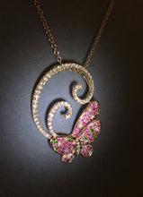 將圖片載入圖庫檢視器 Color Sapphire Butterfly Diamond Pendant