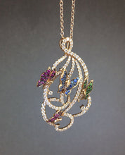 將圖片載入圖庫檢視器 Color Sapphire Butterfly Diamond Pendant