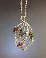 將圖片載入圖庫檢視器 Color Sapphire Butterfly Diamond Pendant