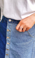 將圖片載入圖庫檢視器 Open-Space Heart Shape Ruby Diamond Ring