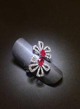 將圖片載入圖庫檢視器 Ruby Floral Diamond Ring