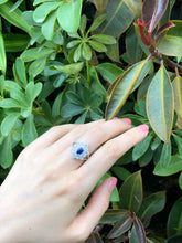 將圖片載入圖庫檢視器 Blue Sapphire Diamond Ring