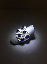 將圖片載入圖庫檢視器 Blue Sapphire Diamond Ring