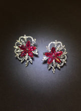Load image into Gallery viewer, Ruby Floral Diamond Earrings
