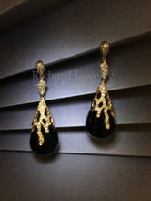 將圖片載入圖庫檢視器 Teardrop Agate Diamond Earrings