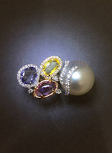 將圖片載入圖庫檢視器 Multi-color Sapphire Pearl Ring
