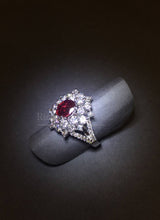 將圖片載入圖庫檢視器 Elegant Ruby Diamond Ring