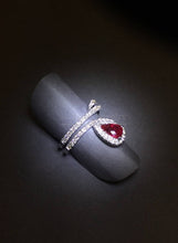 將圖片載入圖庫檢視器 Open-Space Ruby Diamond Ring