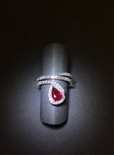 Load image into Gallery viewer, Open-Space Ruby Diamond Ring

