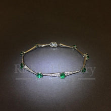 Load image into Gallery viewer, Diamond Emerald Bracelet
