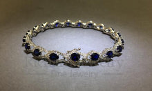 画像をギャラリービューアに読み込む, Blue Sapphire Diamond Bracelet

