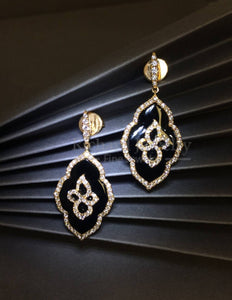 Contemporary Agate Diamond Earrings