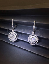 Load image into Gallery viewer, Cluster Drop Diamond Earrings
