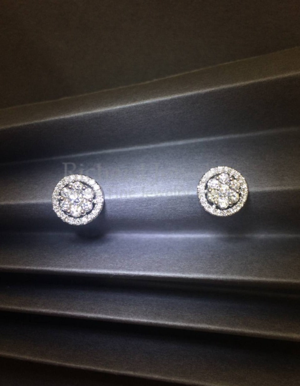 Halo Stud Diamond Earrings