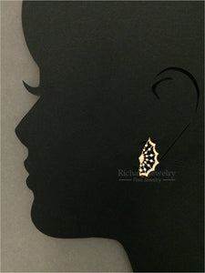 Fan Shape Diamond Earrings