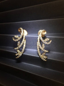 Multi-curve Diamond Earrings