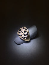 이미지를 갤러리 뷰어에 로드 , Black Agate Flower Ring
