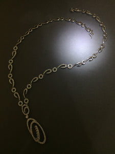 Mulit-loop Drop Diamond Necklace