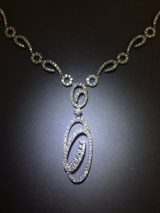 Mulit-loop Drop Diamond Necklace