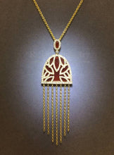 Load image into Gallery viewer, Red Agate Tassel Pendant
