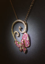Load image into Gallery viewer, Color Sapphire Butterfly Diamond Pendant
