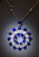 Carica l&#39;immagine nel visualizzatore di Gallery, Blue Sapphire Diamond  Pedant
