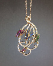將圖片載入圖庫檢視器 Color Sapphire Butterfly Diamond Pendant
